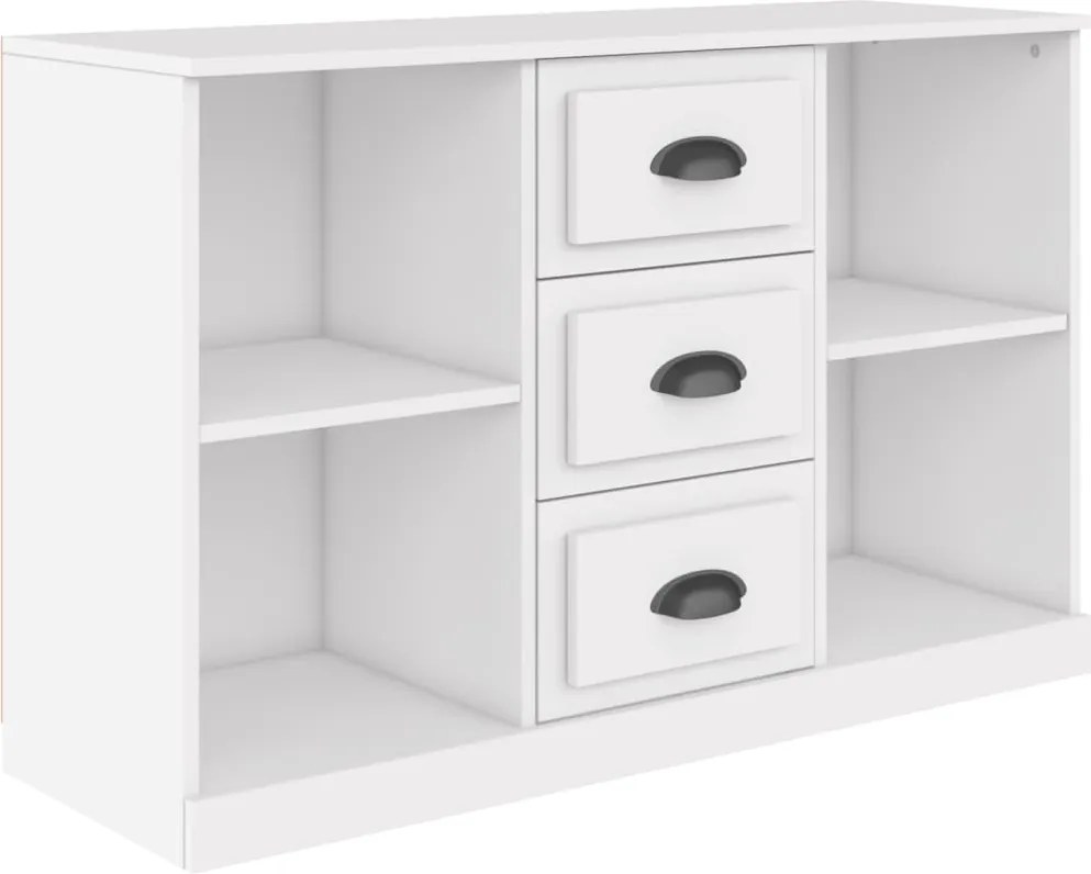 vidaXL fehér szerelt fa tálalószekrény 104,5 x 35,5 x 67,5 cm