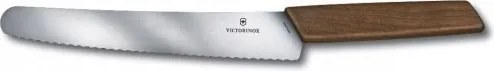 Elegáns Kenyér- és süteményvágó kés Victorinox Swiss Modern 22 cm Mogyoró