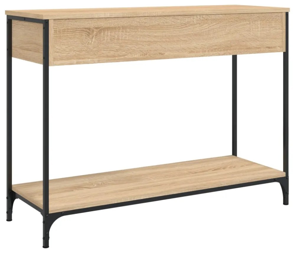 sonoma tölgy színű szerelt fa dohányzóasztal 100 x 34,5 x 75 cm