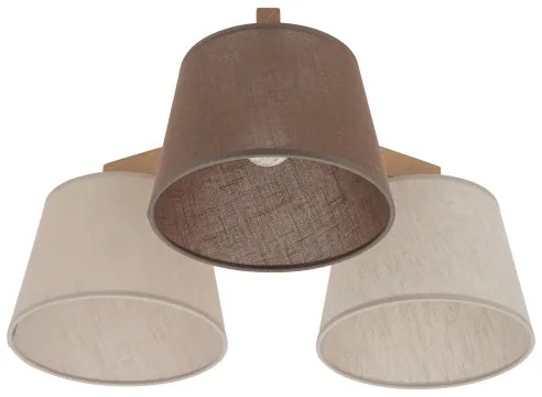 Brilagi - Felületre szerelhető csillár LATTE SABIA 3xE27/15W/230V fenyő/mix