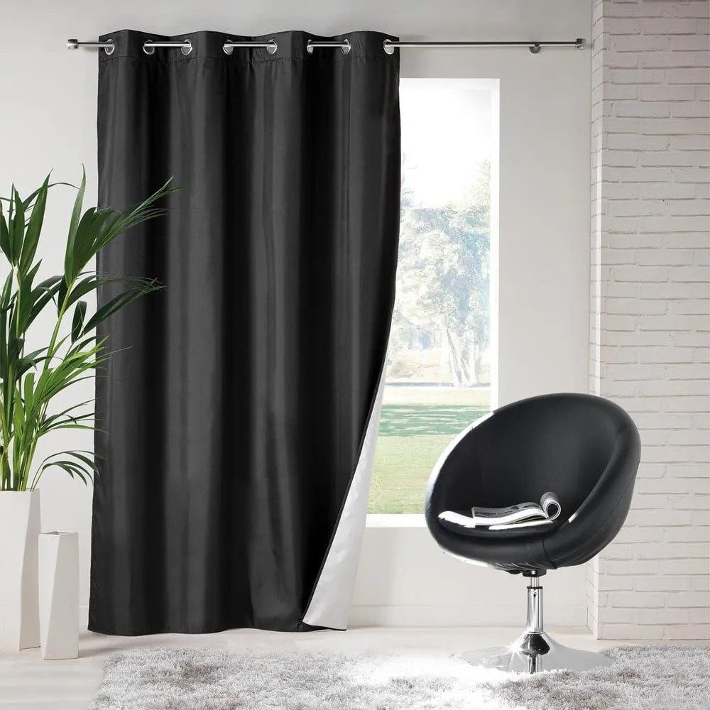 Fekete termo függöny 140x260 cm Icemount – douceur d'intérieur