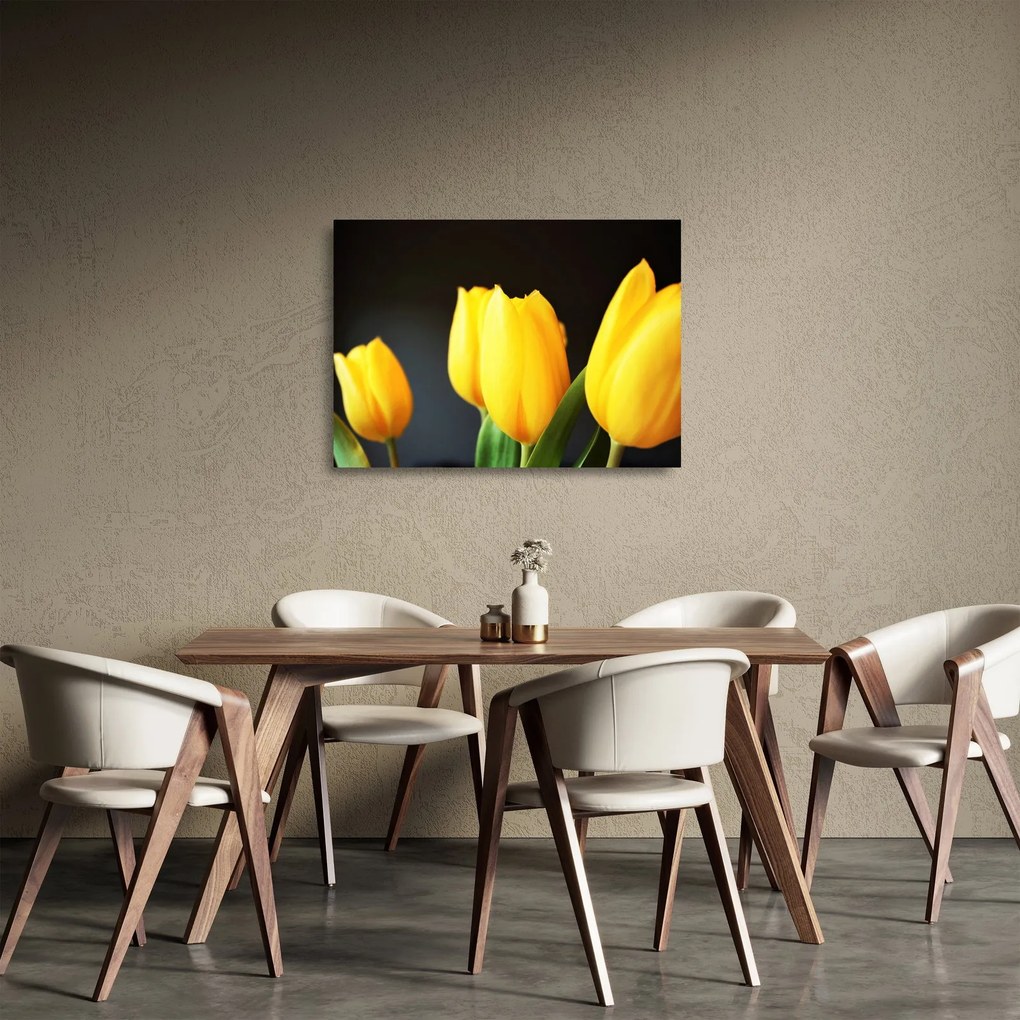 Tulipán képe (üvegen) (70x50 cm)