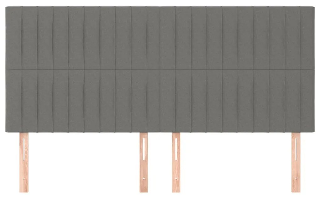 4 db sötétszürke szövet fejtámla 90x5x78/88 cm