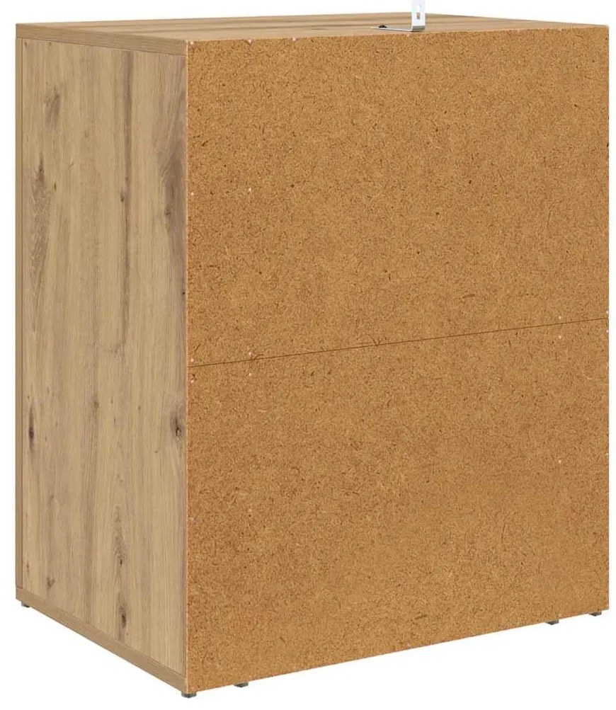 Éjjeliszekrény fiókkal kézműves tölgy 50 x 36 x 60 cm Faanyag
