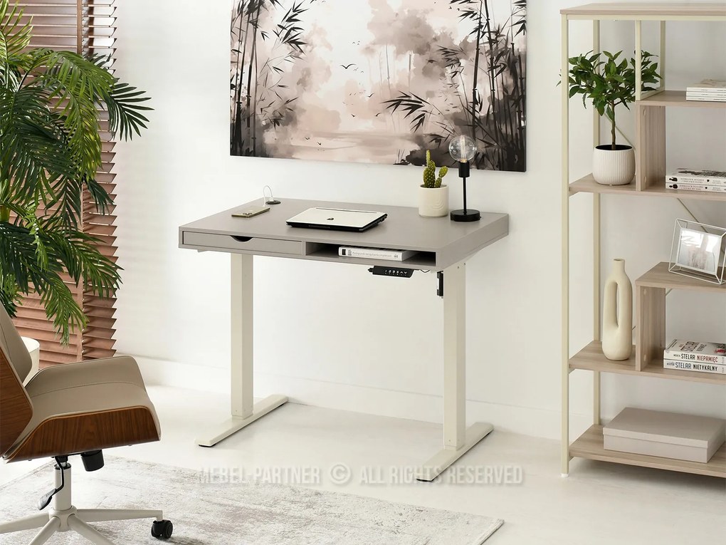 PC asztal Osto 100 (bézs + fehér). 1109808