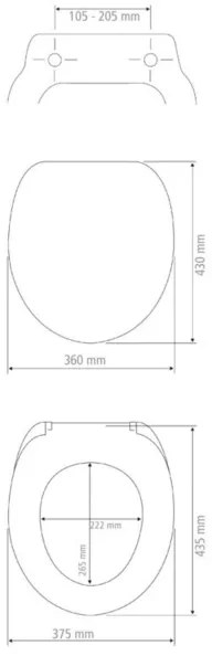 WENKO 154008100-WC ülőke VALENCIA 43x36 cm fehér/ezüst