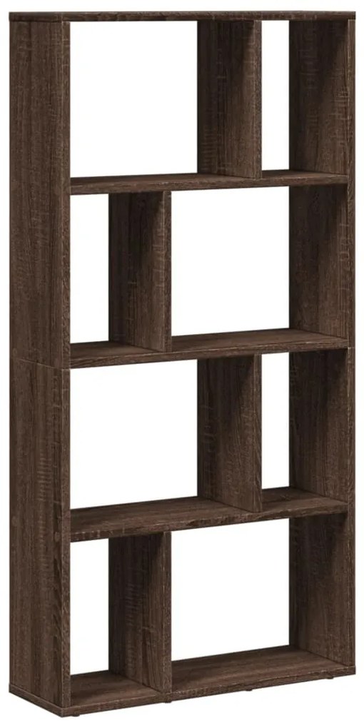 barna tölgy színű szerelt fa könyvespolc 60 x 20 x 120 cm