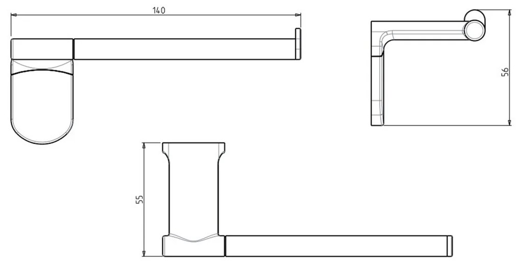 METAFORM ZE017 Zero WC-papír tartó fedél nélkül,ezüst