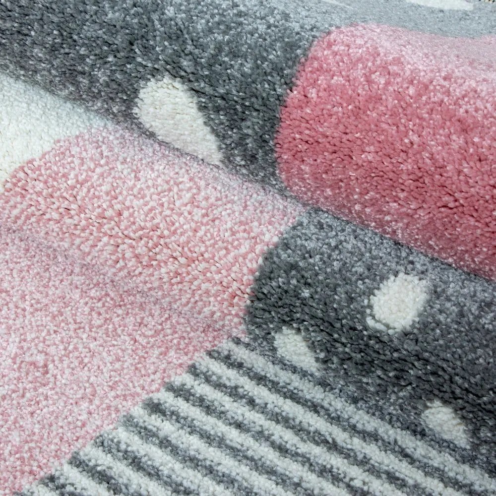 Rózsaszín-szürke gyerek szőnyeg 80x150 cm Kids – Ayyildiz Carpets