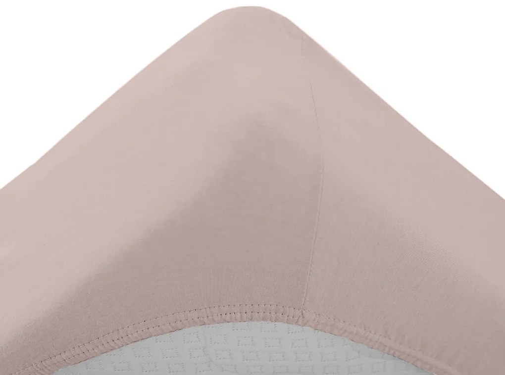 Jersey gyerek lepedő kiságyba világos rózsaszín 70x140 cm