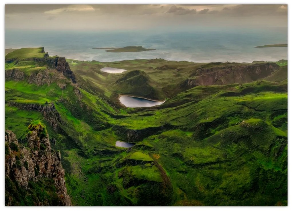 Üveg kép - Quiraing, Skócia (70x50 cm)