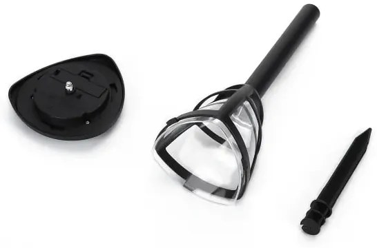 Aigostar - 12 db-os napelemes LED lámpa szett, LED/0,06W/2V, 33,8 cm, 6500K, IP44, fekete