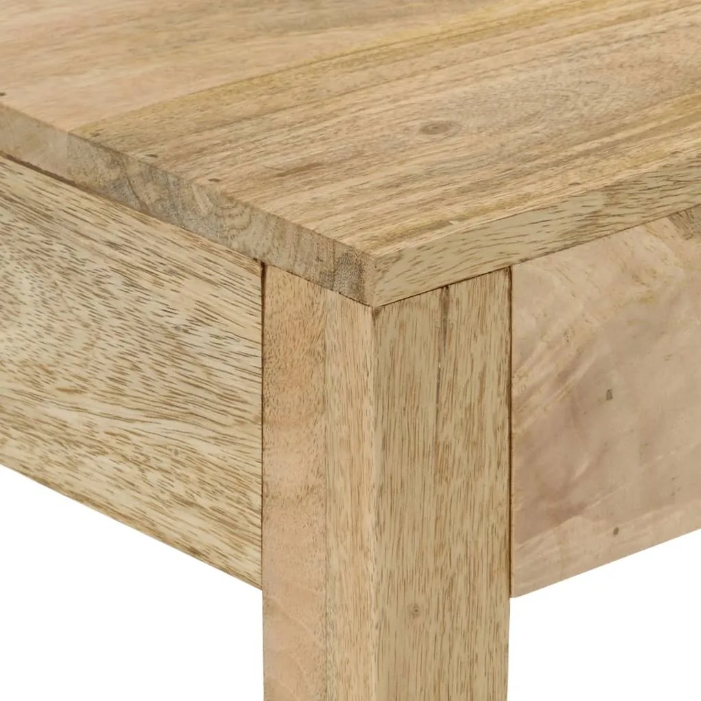tömör fehérített mangófa konzolasztal 110 x 30 x 75 cm