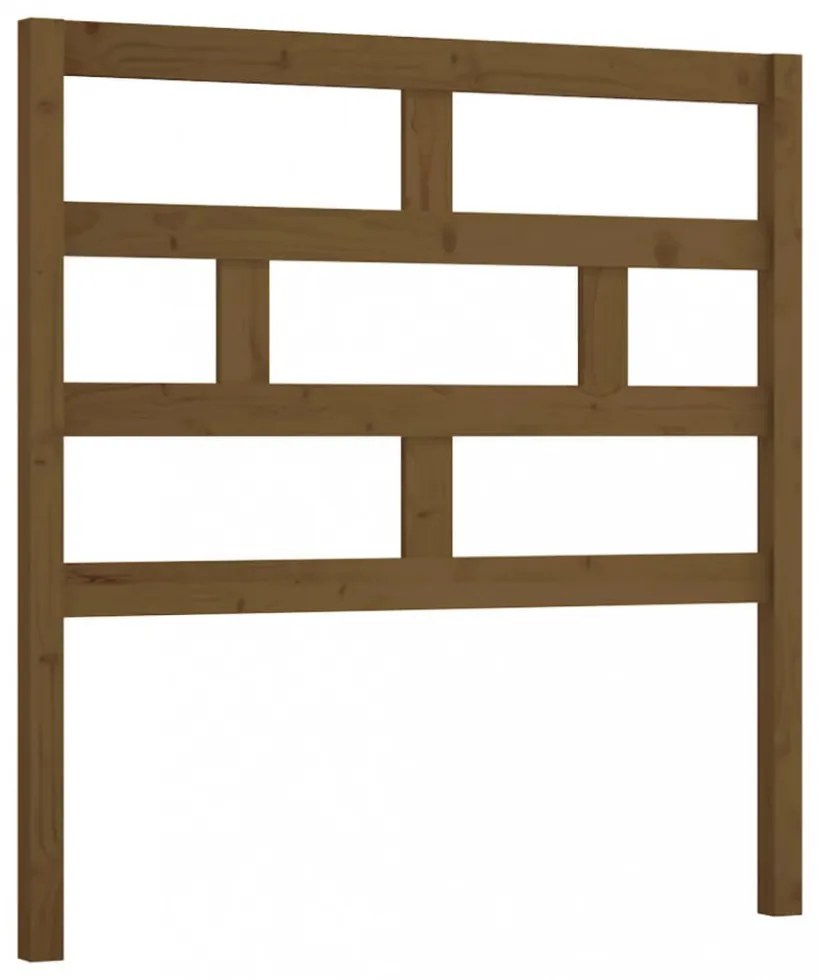 mézbarna tömör fenyőfa ágyfejtámla 96 x 4 x 100 cm