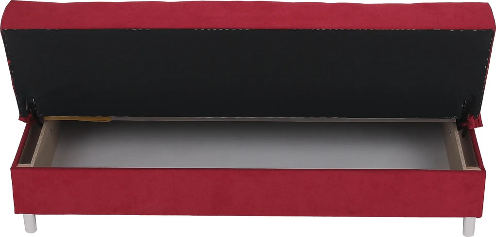 Kihúzható kanapé, piros, ALADA