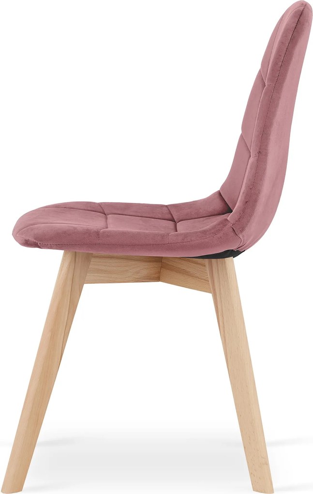 AKCIÓ Sötét rózsaszín bársony étkezőszék BORA II. osztály