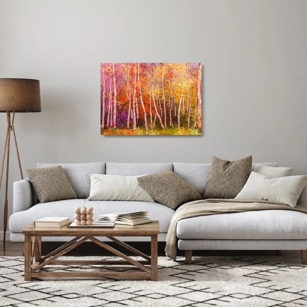 Egy kép egy színes erdőről (üvegen) (70x50 cm)