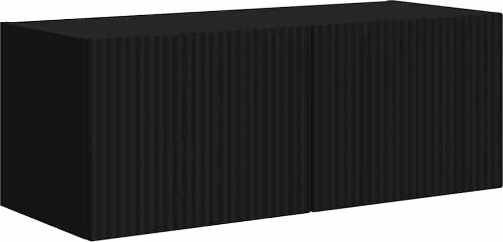 vidaXL TV Fali Szekrény Fekete 60 x 31 x 29.5 cm Faanyag