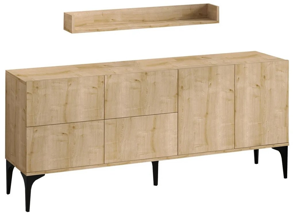 Szekrény polccal Stella Sapphire Oak