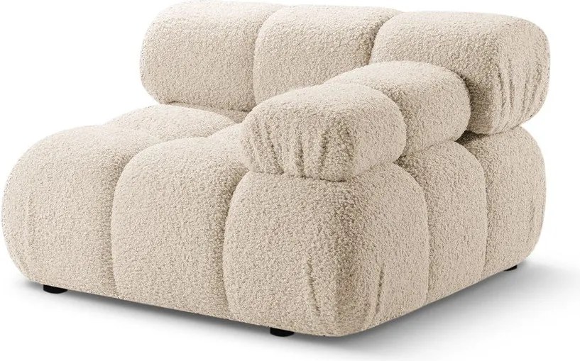 Bézs buklé kanapé modul (jobb oldali) Bellis – Micadoni Home