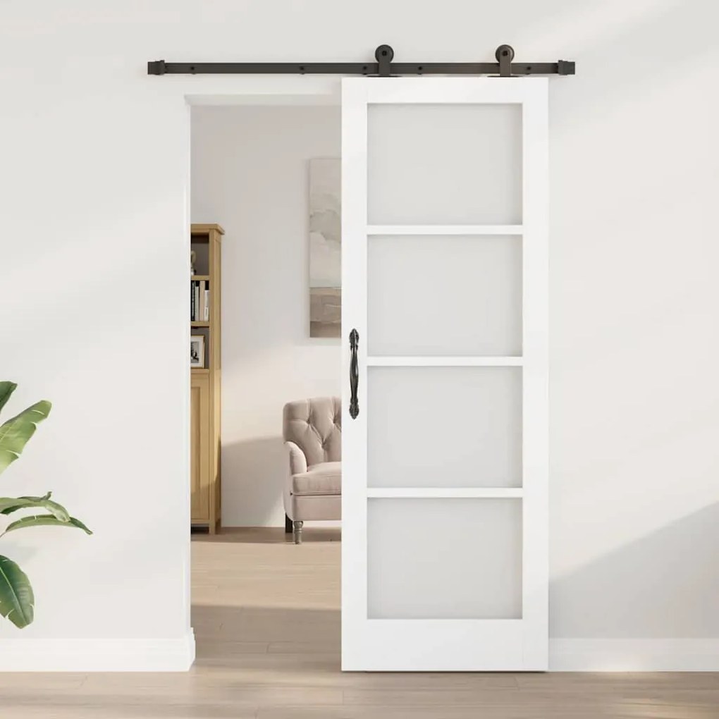 Csúszó Ajtó ORKDAL Fehér 73.5 x 211 cm Fa és fém