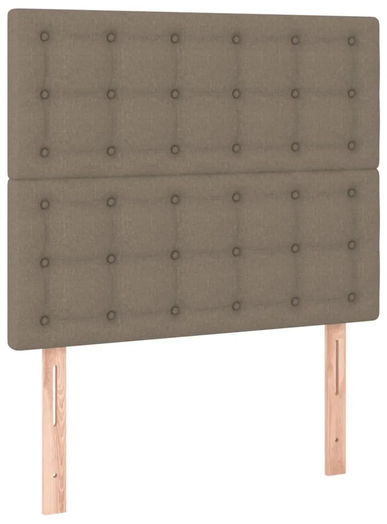tópszínű szövet ágykeret fejtámlával 80x200 cm