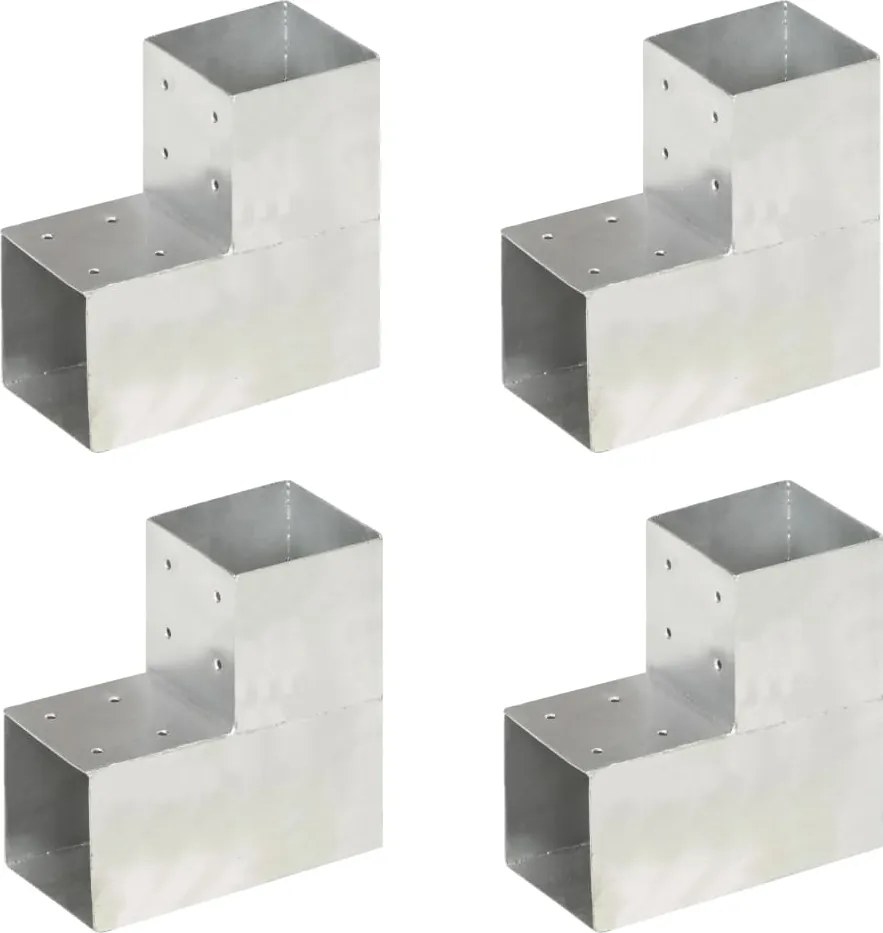 vidaXL 4 darab L alakú horganyzott fém oszloptartó 101 x 101 mm
