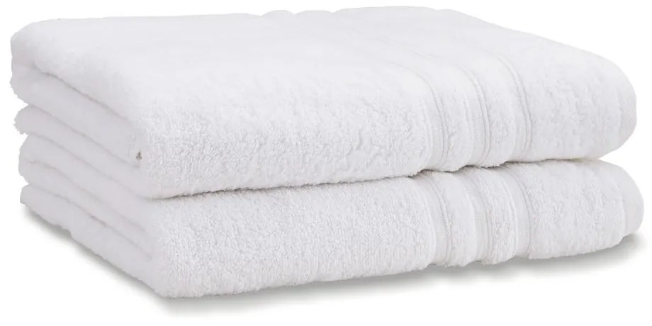 Fehér frottír pamut fürdőlepedő szett 2 db-os 90x140 cm Zero Twist – Catherine Lansfield