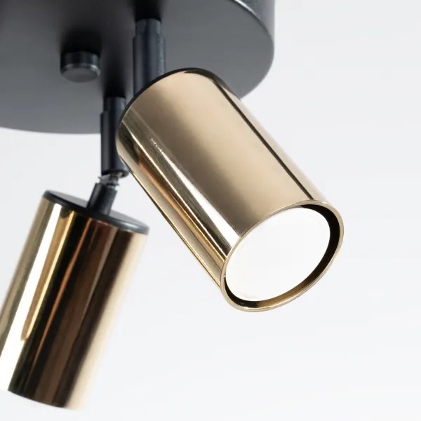 Sollux SL.1385 - Spotlámpa WINX 3xGU10/10W/230V fekete/arany