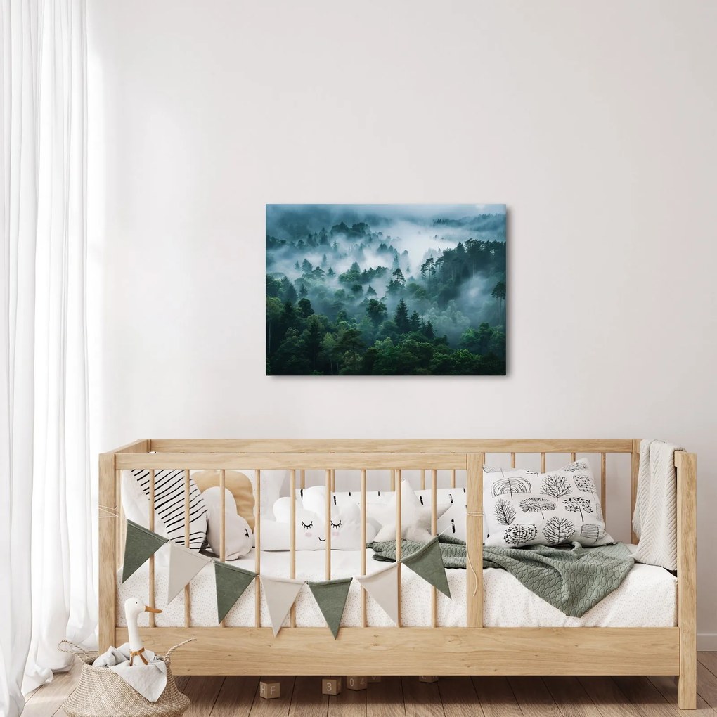 Kép - Erdő ködben (70x50 cm)