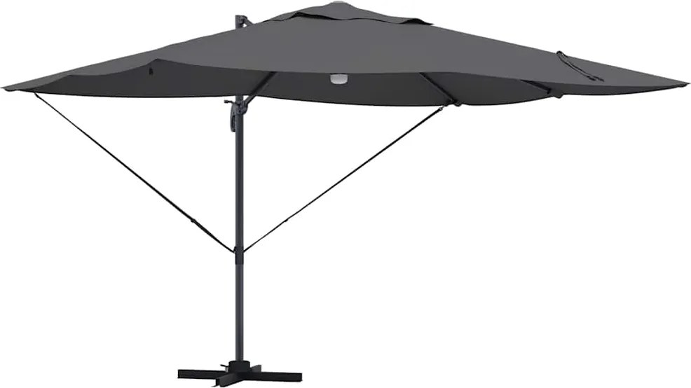 vidaXL Napernyő Antracit 351 x 250 x 253 cm Pamut és Alumínium