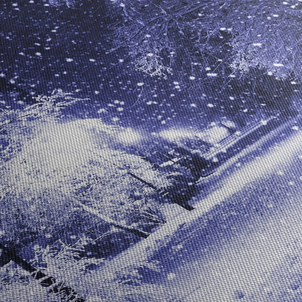 Kép - varázslatos téli éjszaka (120x50 cm)