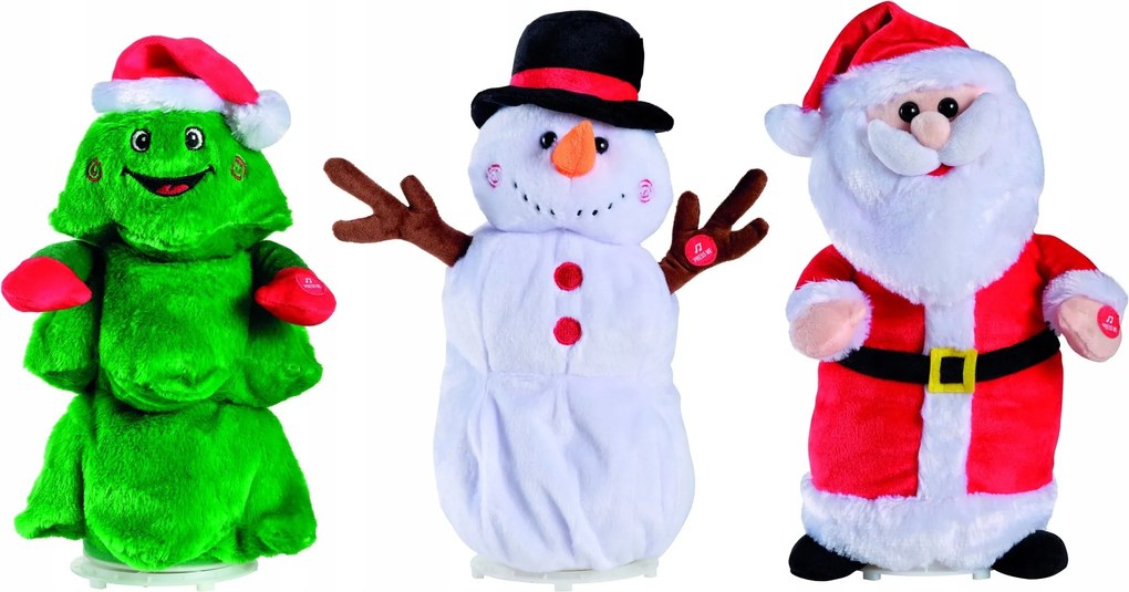 Interaktív karácsonyfa/hóember/mikulás dekoráció figura