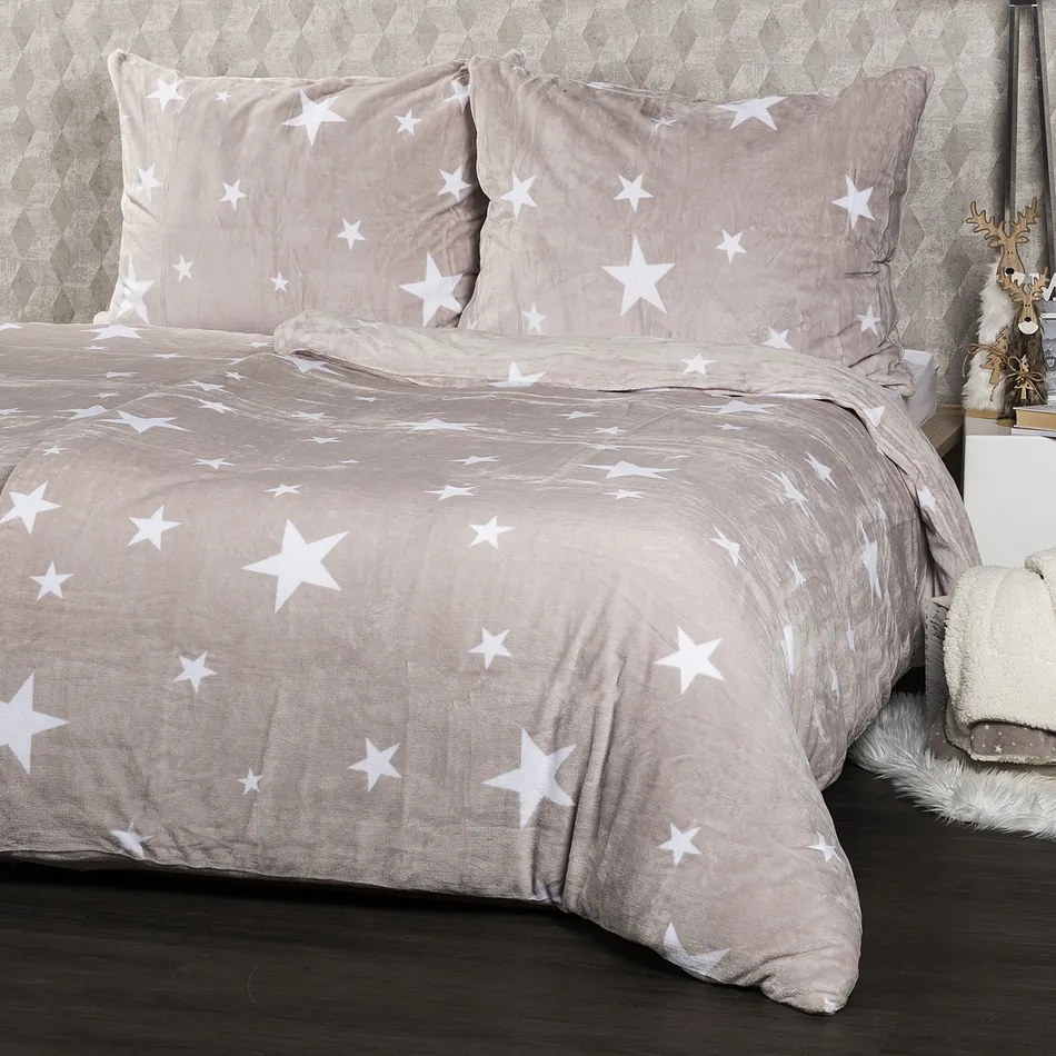 4Home mikroflanel ágyneműhuzat Stars Grey