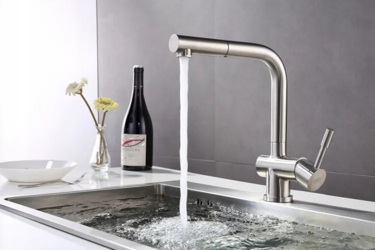 Konyhai Csaptelep Corsa Kihúzható Kifolyócső Inox Acél