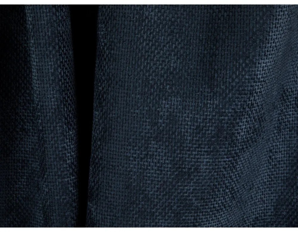 Sötétkék zsenília kinyitható-tárolóhelyes sarokkanapé Tonale – Cosmopolitan Design