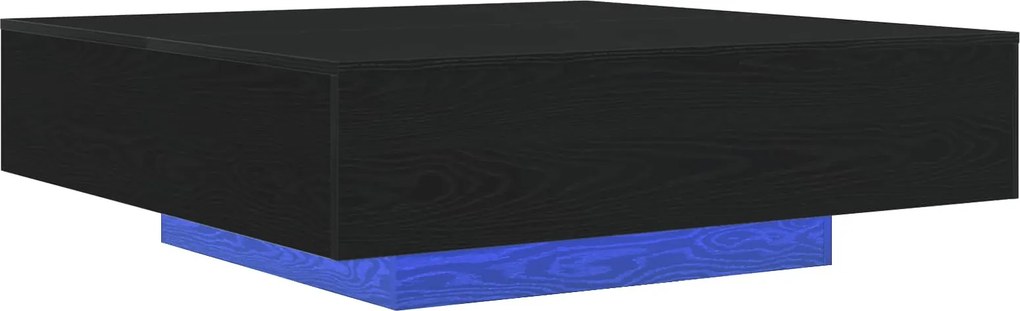 vidaXL Dohányzóasztal Fekete tölgy 100 x 100 x 31 cm Faanyag
