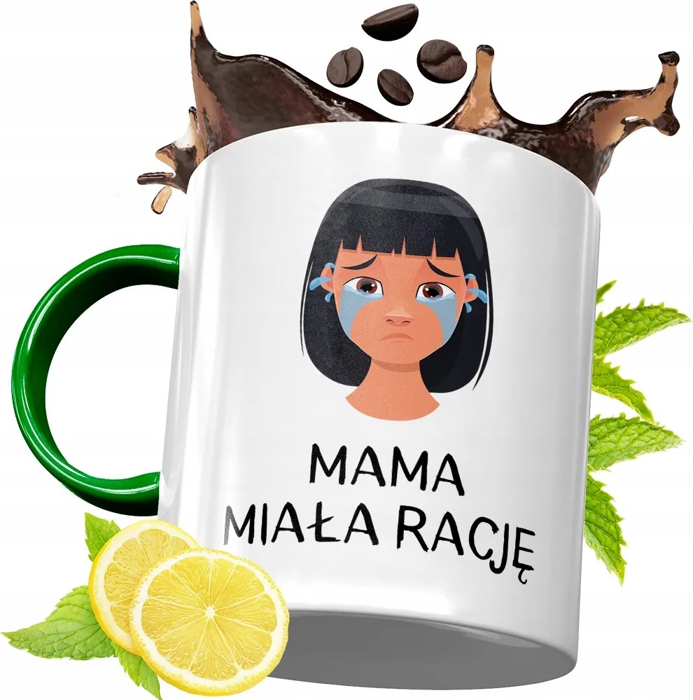 Zöld Bögre Anyukáknak Születésnapi Ajándék fényképes nyomtatással