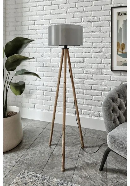 Állólámpa AYD 1xE27/40W/230V barna/szürke