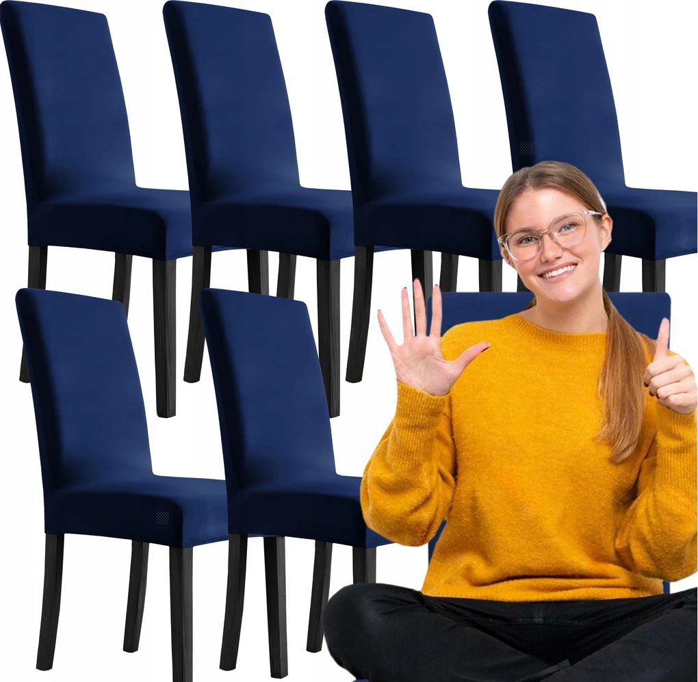 Szett: 6 db székhuzat rugalmas elegáns székhuzat