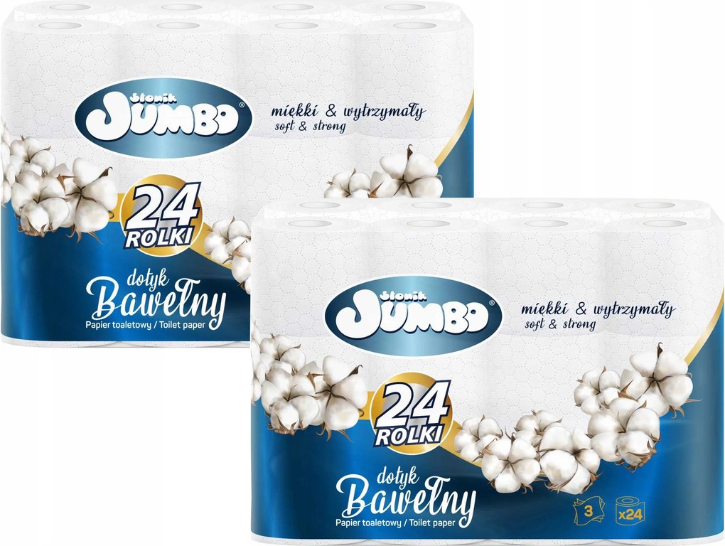 Toalettpapír 24R Słonik Jumbo Pamut 3W 48 tekercs