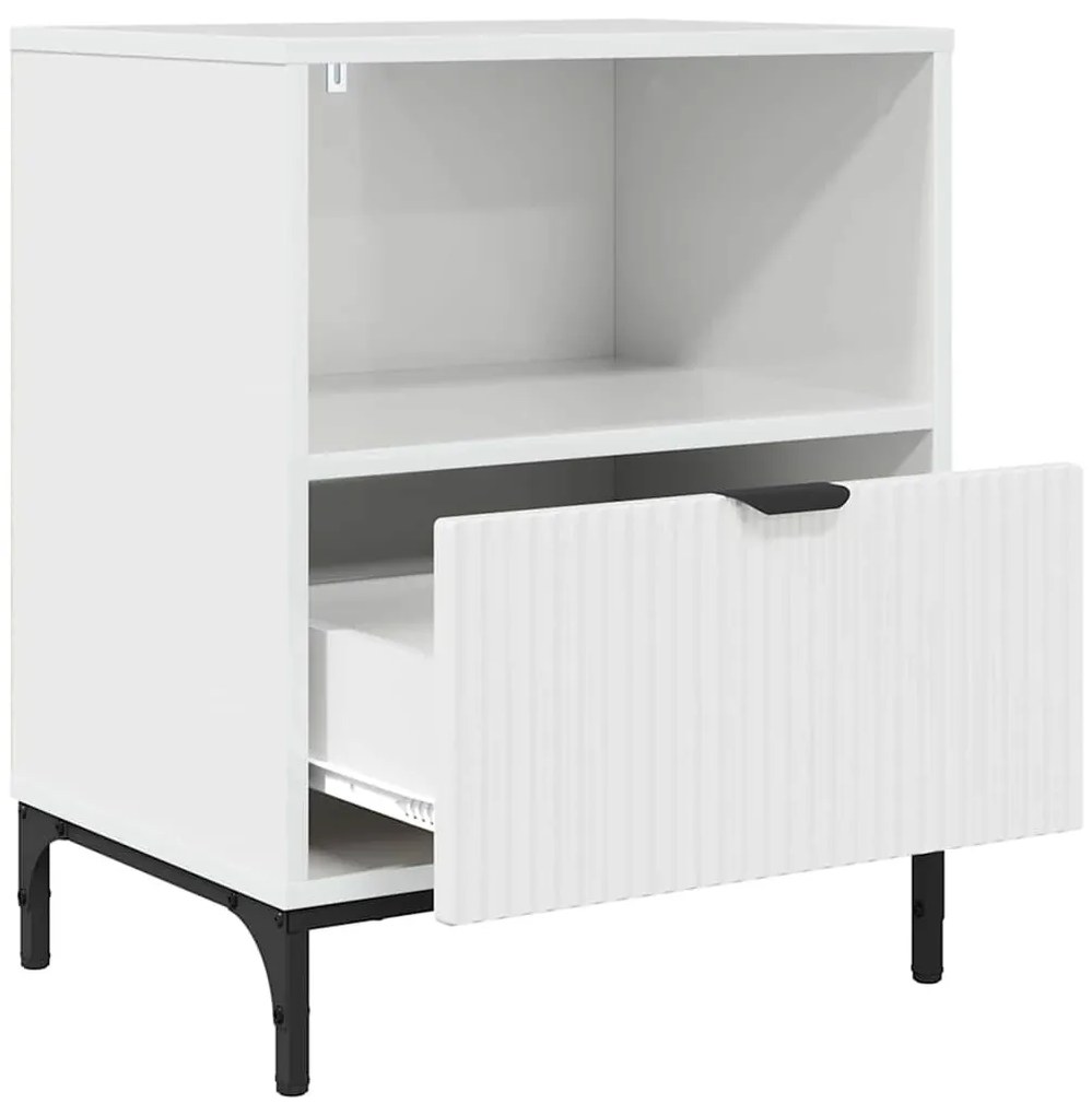 Éjjeliszekrények 2 pcs Magasfényű fehér 49 x 36 x 61 cm Faanyag