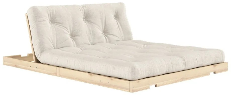 Bézs len kinyitható kanapé 145 cm Flip – Karup Design