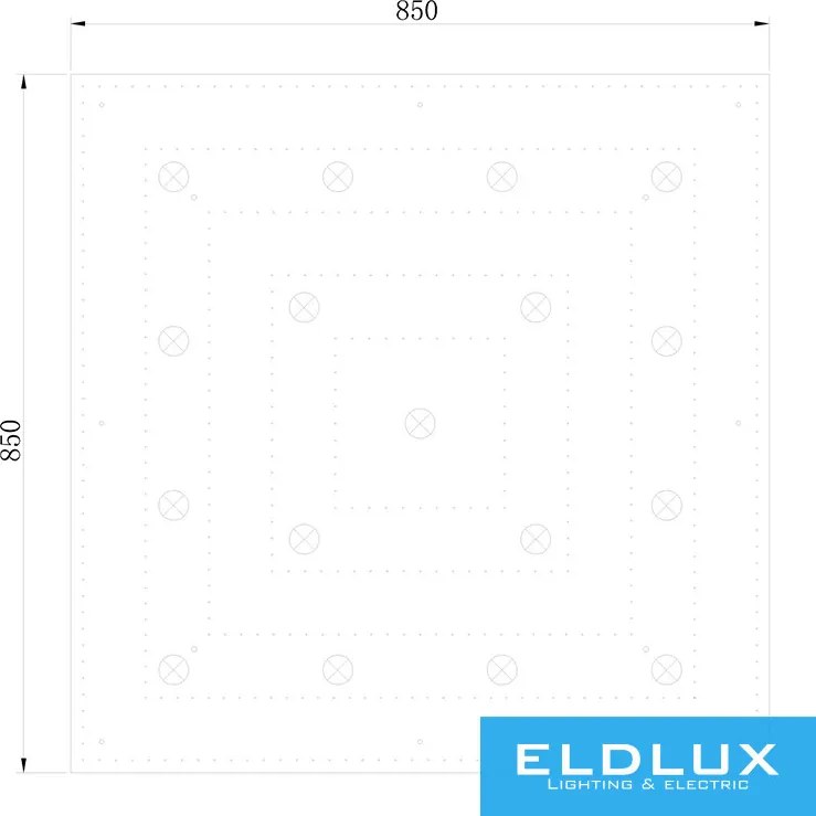 ELDLUX OMX6001-L850 ELDALIZ Kristály Mennyezeti Lámpa IP20