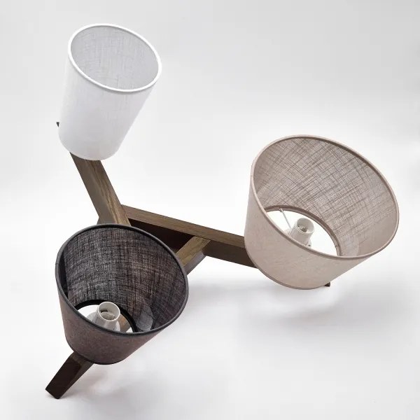 Brilagi - LED mennyezeti lámpa ANTHONY 3xE14/40W/230V tölgy-dió