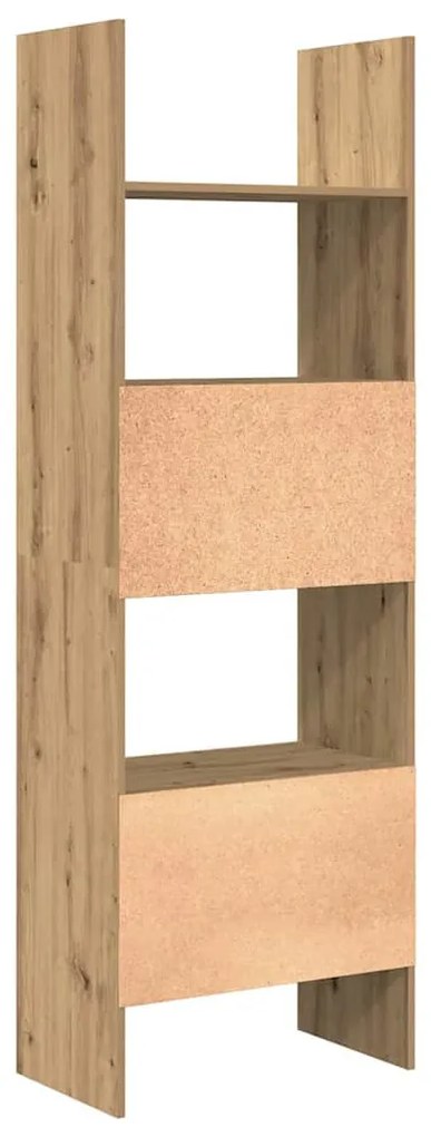 Könyvespolc kézműves tölgy 60 x 35 x 180 cm Faanyag