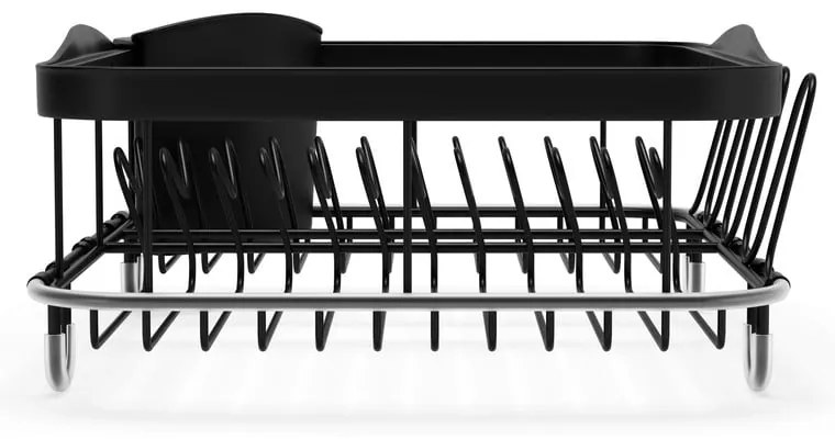 Fekete állítható acél edényszárító 37x29 cm Sinkin – Umbra