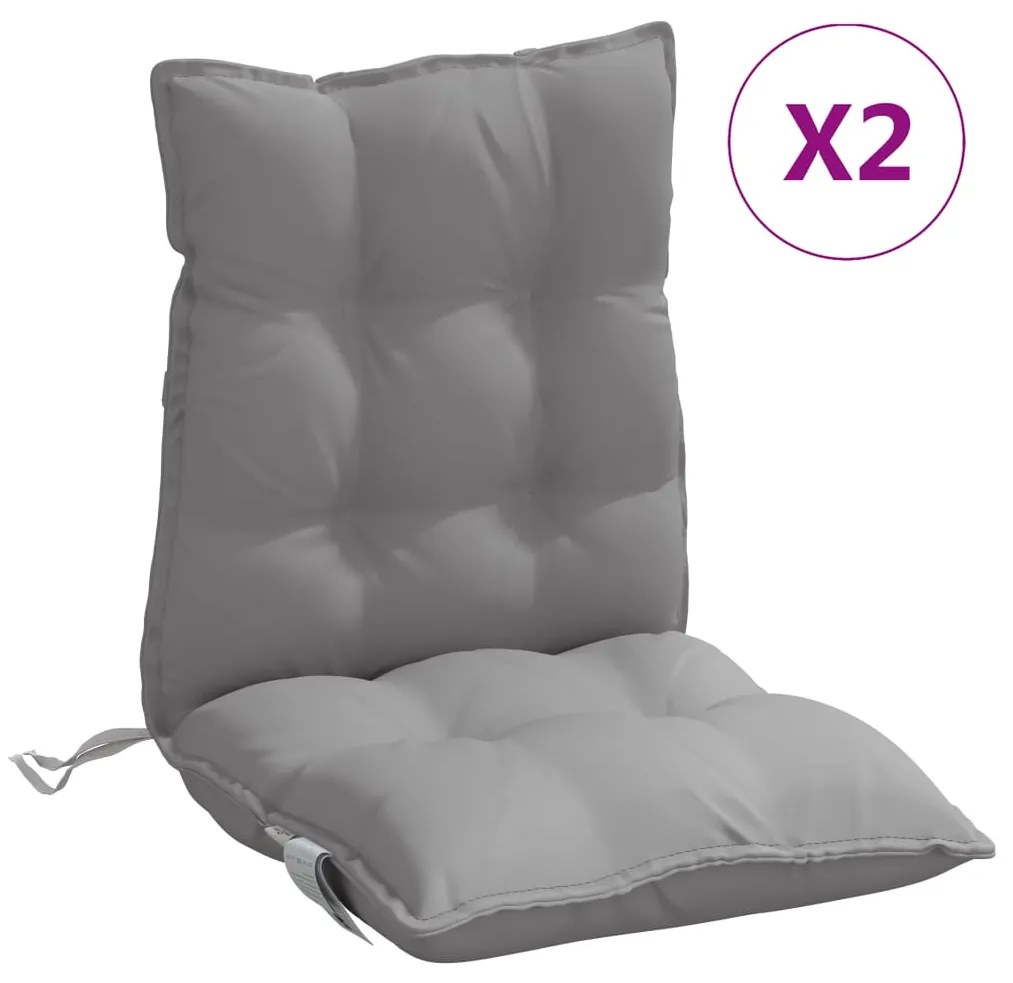 2 db szürke oxford szövet háttámlás székpárna