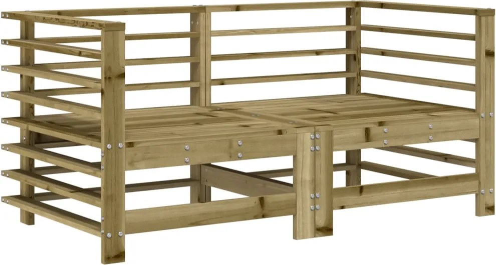 vidaXL 2 db impregnált fenyőfa kerti sarokkanapé