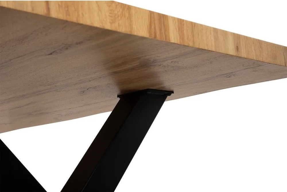 Étkezőasztal tölgyfa dekorral 90x160 cm Kora – Bonami Essentials